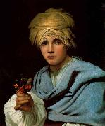 Michael Sweerts Muchacho con turbante y un ramillete de flores oil painting artist